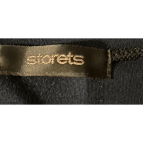 STORETS Sweatshirt Navy Blue Metal Buttons on the Sleeves Crewneck - Picture 5 of 5